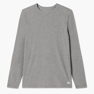 Vuori Men's Long Sleeve Crew Tee in Heather Gray